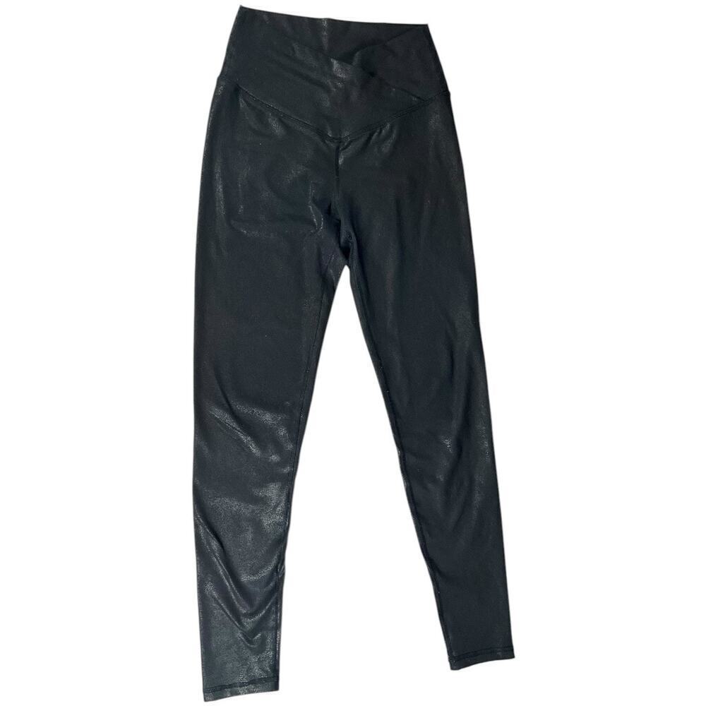 OffLine by Aerie The Hugger Legging Black Small Stretchy Cris Cross Hi-Waist